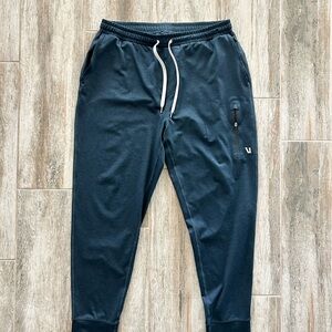 Vuori Navy Blue  Sunday Performance Joggers with White Drawstring